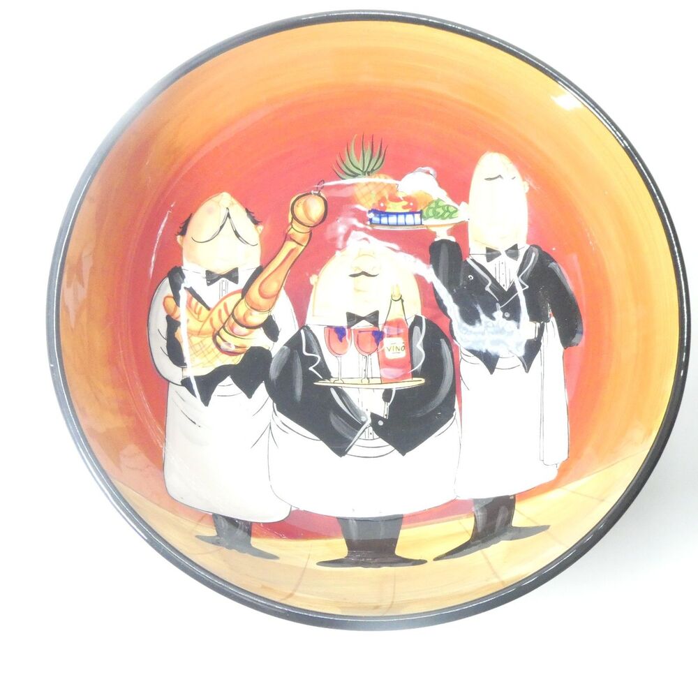 Large Serving Bowl 13" Certified International Dinner is Served Tracy Flickinger